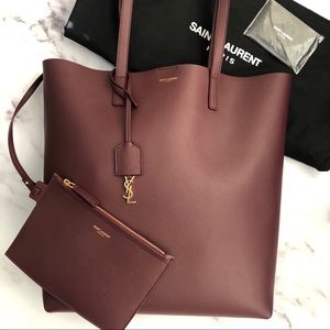 Saint Laurent YSL Burgundy Tote